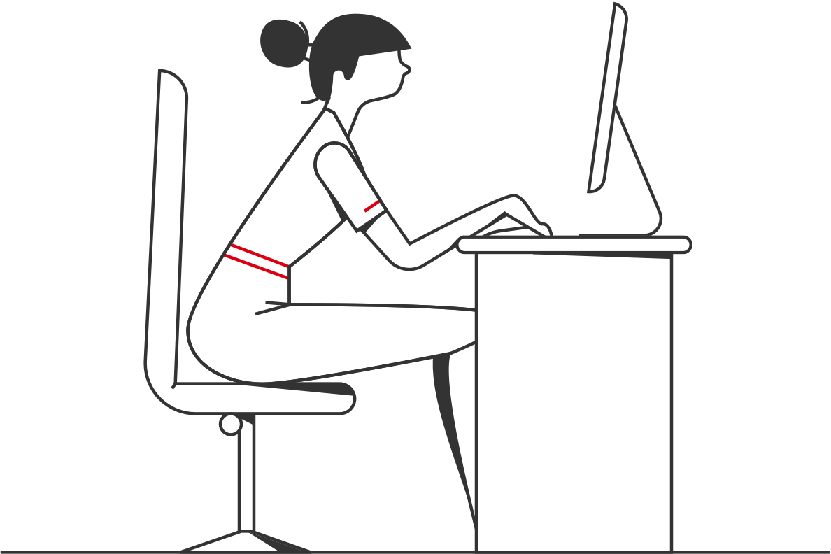 Woman accessing desktop for Business banking solutions